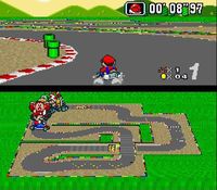 une photo d'Ã©cran de Super Mario Kart sur Nintendo Super Nes